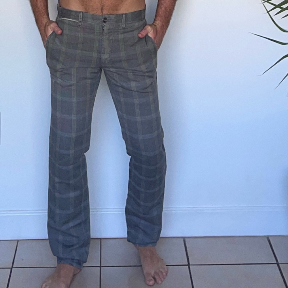 Incotex Grey Plaid Trousers